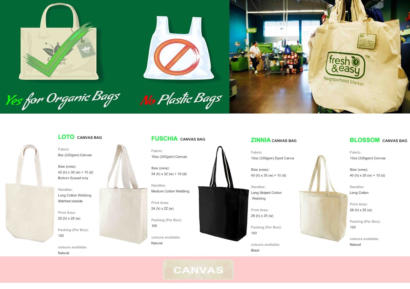 canvas bags